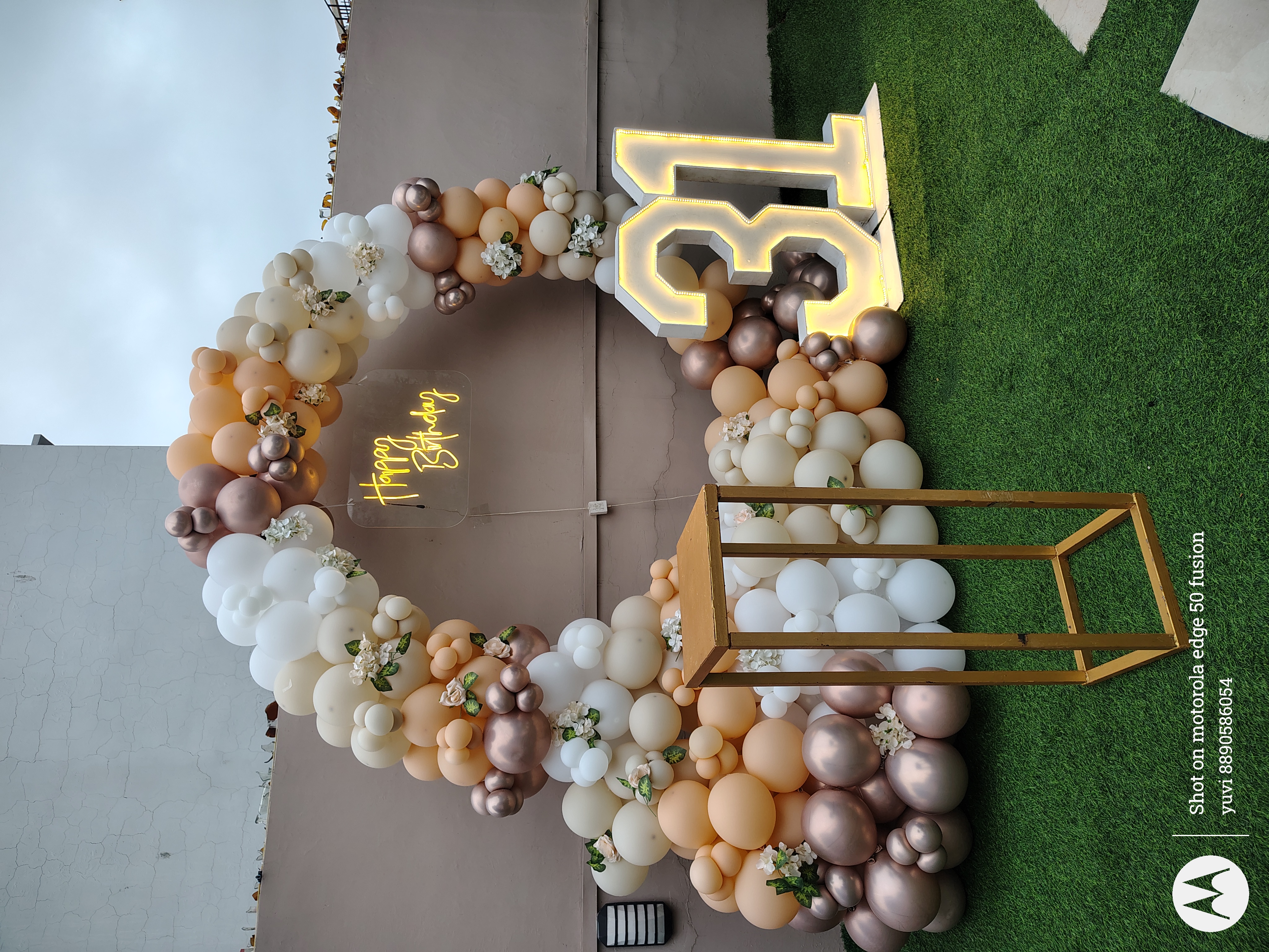 Golden 50th Centerpiece